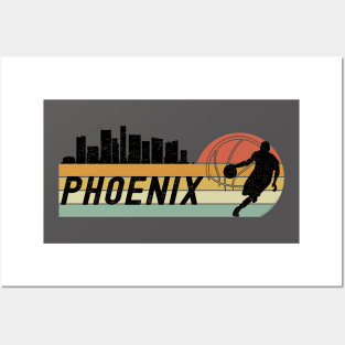 Basketball Fans Phoenix AZ Cityscape Posters and Art